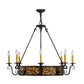 2nd Ave Lighting Delano 36" 8-Light Hand-Forged Iron Hardware Cajun Spice Finish Chandelier