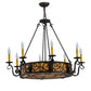 2nd Ave Lighting Delano 36" 8-Light Hand-Forged Iron Hardware Cajun Spice Finish Chandelier
