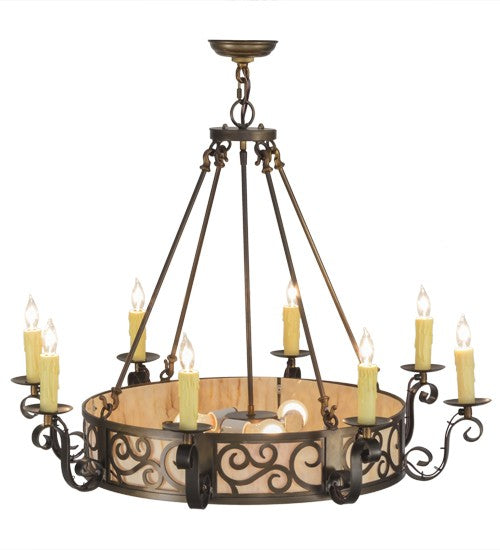 2nd Ave Lighting Delano 36" Wide 8 LT Chandelier in Antique Copper