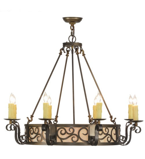 2nd Ave Lighting Delano 36" Wide 8 LT Chandelier in Antique Copper