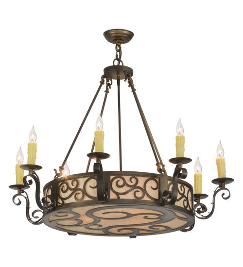 2nd Ave Lighting Delano 36" Wide 8 LT Chandelier in Antique Copper