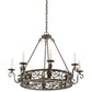 2nd Ave Lighting Delano 36" Wide 8 LT Chandelier in Antique Copper Finish