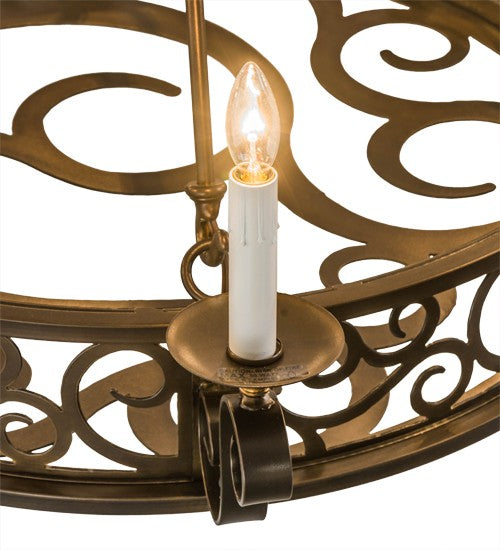 2nd Ave Lighting Delano 36" Wide 8 LT Chandelier in Antique Copper Finish