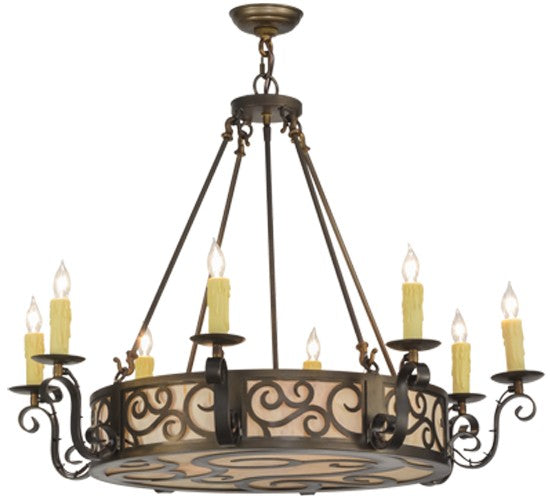 2nd Ave Lighting Delano 36" Wide 8 LT Chandelier in Antique Copper