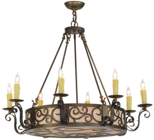 2nd Ave Lighting Delano 36" Wide 8 LT Chandelier in Antique Copper