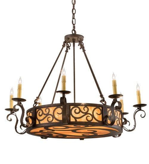 2nd Ave Lighting Delano 36" Wide 8 LT Chandelier in Copper Rust Finish