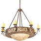 2nd Ave Lighting Delano 42" Wide 8 Light Bowl Chandelier in Cajun Spice Finish
