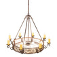 2nd Ave Lighting Delano 42" Wide 8 Light Bowl Chandelier in Cajun Spice Finish