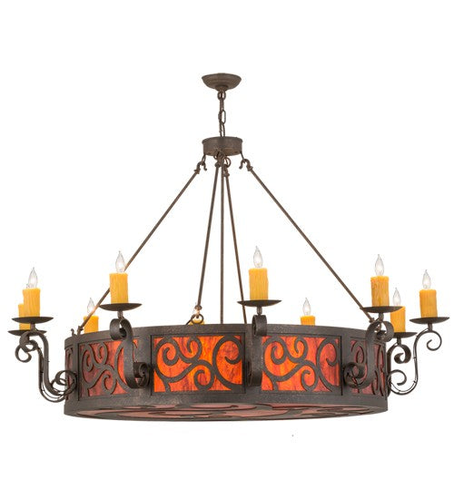 2nd Ave Lighting Delano 56" Wide 10 LT Chandelier in Gilded Tobacco Finish