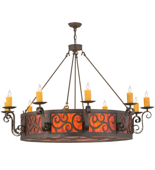 2nd Ave Lighting Delano 56" Wide 10 LT Chandelier in Gilded Tobacco Finish