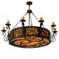 2nd Ave Lighting Delano 56" Wide 10 Light Chandelier in Chestnut Finish