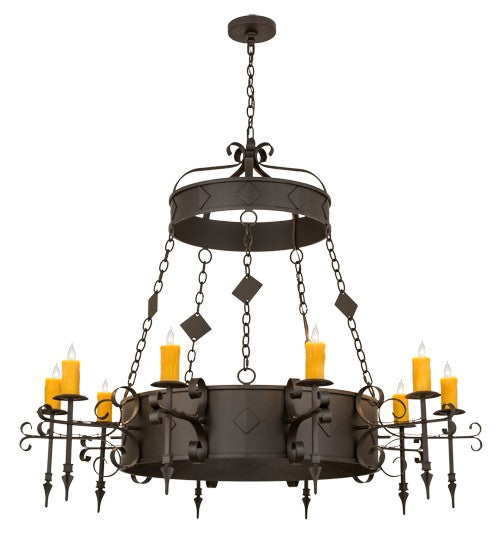 2nd Ave Lighting Diamante 54" Wide 10 LT Chandelier in Oil Rubbed Bronze Finish