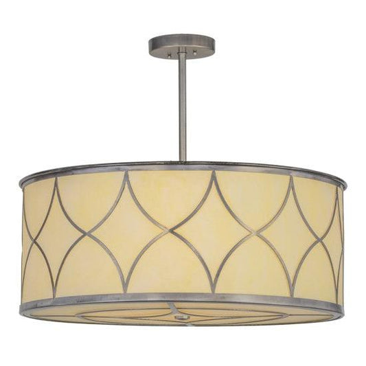2nd Ave Lighting Diamond 30" Cilindro Pendant With Steel Finish