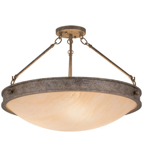 2nd Ave Lighting Dionne 22" Semi-Flushmount in Corinth Finish