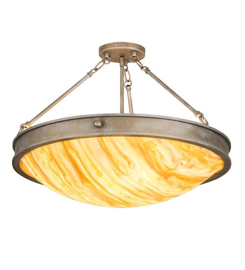 2nd Ave Lighting Dionne 24" Semi-Flushmount in Antique Silver Finish