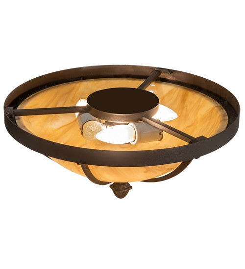 2nd Ave Lighting Dominga 16" Wide Flushmount in Wrought Iron Finish