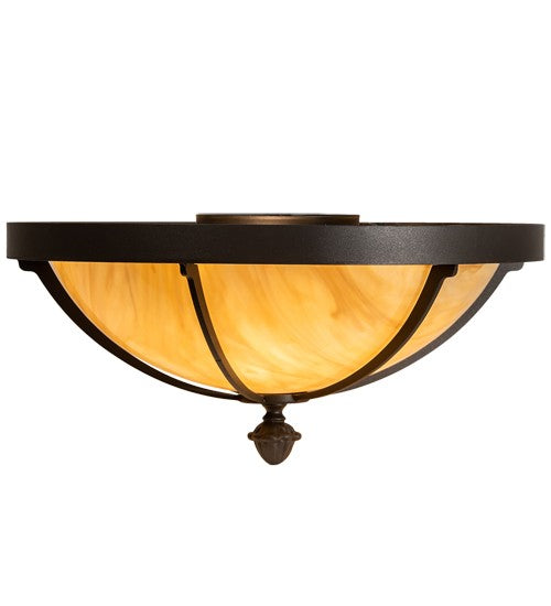 2nd Ave Lighting Dominga 16" Wide Flushmount in Wrought Iron Finish