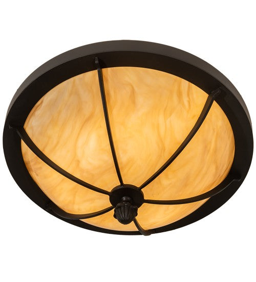 2nd Ave Lighting Dominga 16" Wide Flushmount in Wrought Iron Finish