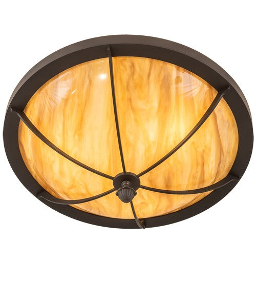 2nd Ave Lighting Dominga 20" Wide Flushmount in Wrought Iron Finish