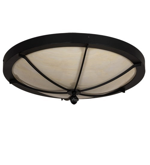 2nd Ave Lighting Dominga 22" Wide Flushmount With Black Satin Wrought Iron Finish