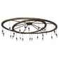 2nd Ave Lighting Donner 95" Chandelier in Antique Hammered Gold Finish