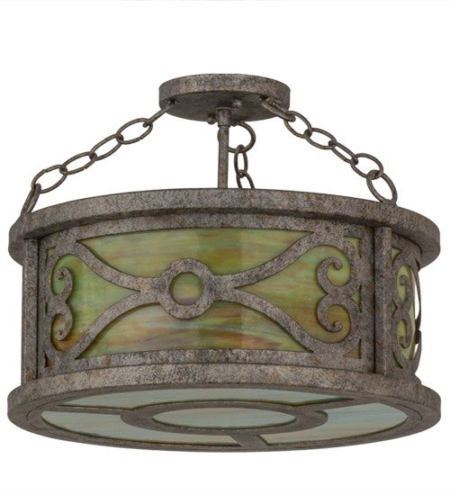 2nd Ave Lighting Donya 16" Semi-Flushmount in Corinth Finish