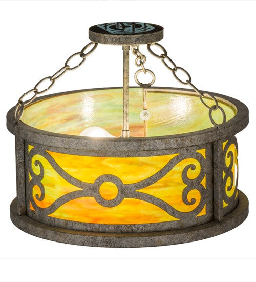 2nd Ave Lighting Donya 16" Semi-Flushmount in Corinth Finish