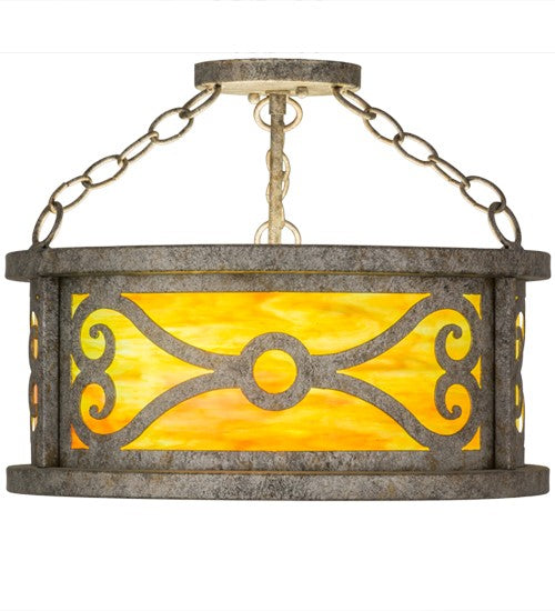 2nd Ave Lighting Donya 16" Semi-Flushmount in Corinth Finish