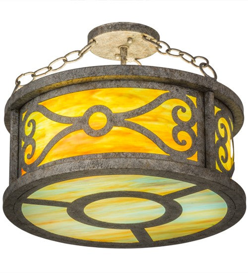 2nd Ave Lighting Donya 16" Semi-Flushmount in Corinth Finish
