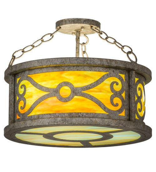 2nd Ave Lighting Donya 16" Semi-Flushmount in Corinth Finish