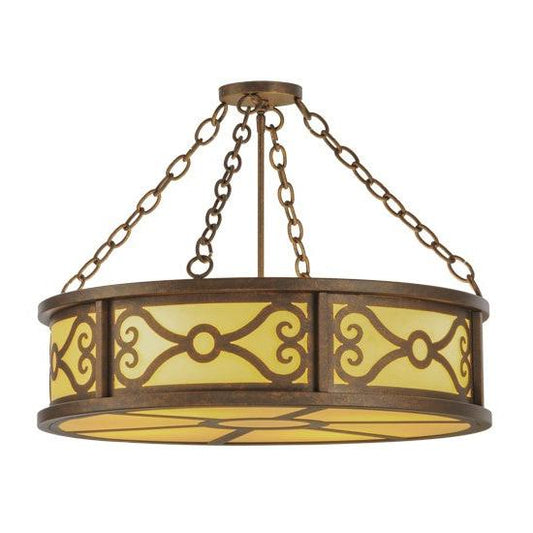 2nd Ave Lighting Donya 26" Semi-Flushmount in Gilded Tobacco Finish