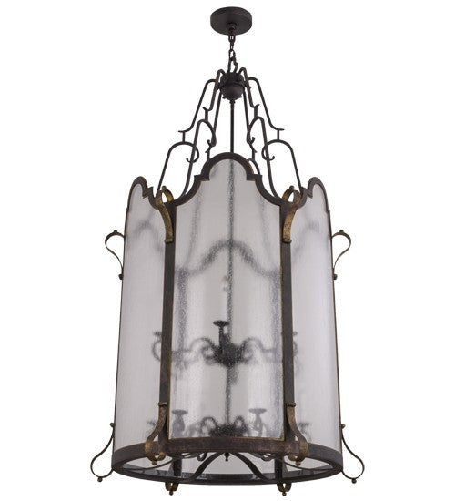 2nd Ave Lighting Dubrek 33” Wide 12 LT Foyer Lantern in Gilded Tobacco With Gold Finish