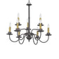 2nd Ave Lighting Ean 24" Wide Two Tier 9 LT Chandelier in Mahogany Bronze