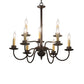 2nd Ave Lighting Ean 24" Wide Two Tier 9 LT Chandelier in Mahogany Bronze