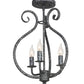 2nd Ave Lighting Easton 12" Wide 3 Light Flushmount in Graphite Pewter Finish