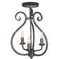 2nd Ave Lighting Easton 12" Wide 3 Light Flushmount in Graphite Pewter Finish