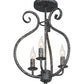 2nd Ave Lighting Easton 12" Wide 3 Light Flushmount in Graphite Pewter Finish