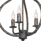 2nd Ave Lighting Easton 12" Wide 3 Light Flushmount in Graphite Pewter Finish