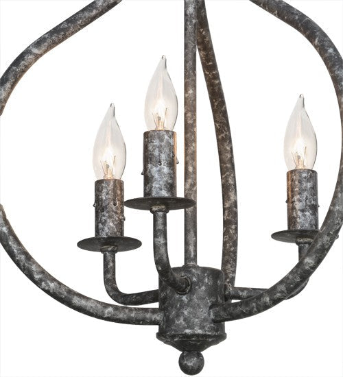 2nd Ave Lighting Easton 12" Wide 3 Light Flushmount in Graphite Pewter Finish