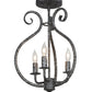 2nd Ave Lighting Easton 12" Wide 3 Light Flushmount in Graphite Pewter Finish