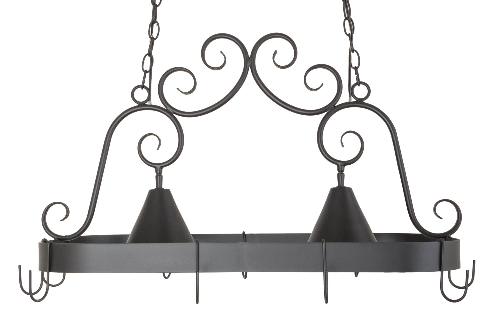 2nd Ave Lighting Elana 32" Long 2 LT Pot Rack in Blackwash Finish