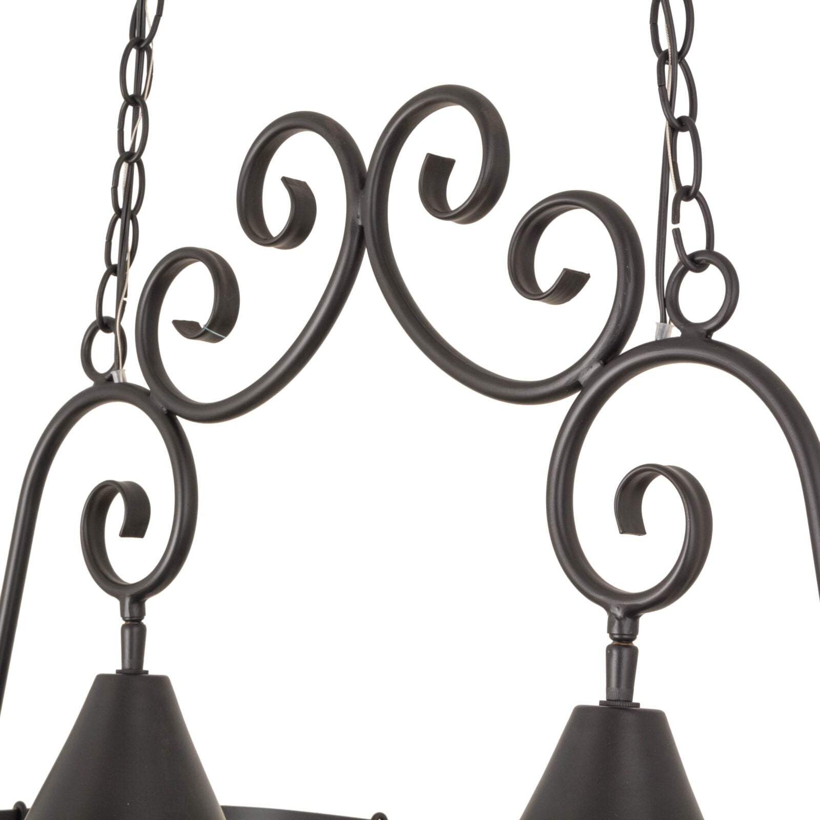 2nd Ave Lighting Elana 32" Long 2 LT Pot Rack in Blackwash Finish