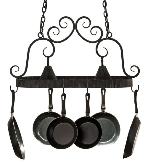 2nd Ave Lighting Elana 32" Long 2 Light Pot Rack in Antique Iron Gate Finish