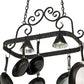 2nd Ave Lighting Elana 32" Long 2 Light Pot Rack in Antique Iron Gate Finish
