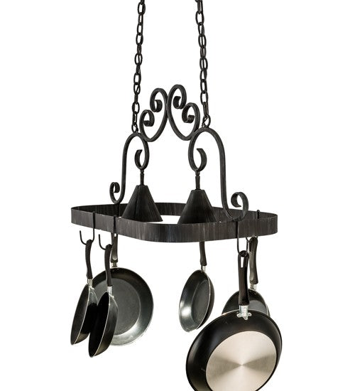 2nd Ave Lighting Elana 32" Long 2 Light Pot Rack in Antique Iron Gate Finish
