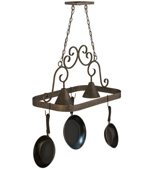 2nd Ave Lighting Elana 32" Long 2 Light Pot Rack in French Bronze