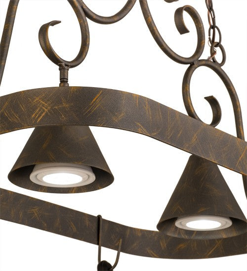 2nd Ave Lighting Elana 32" Long 2 Light Pot Rack in French Bronze