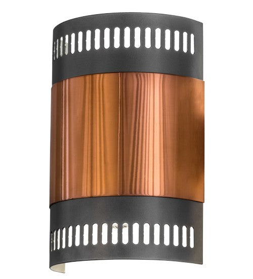 2nd Ave Lighting Elements 8" Wide Wall Sconce With Nickel and Polished Copper Finish