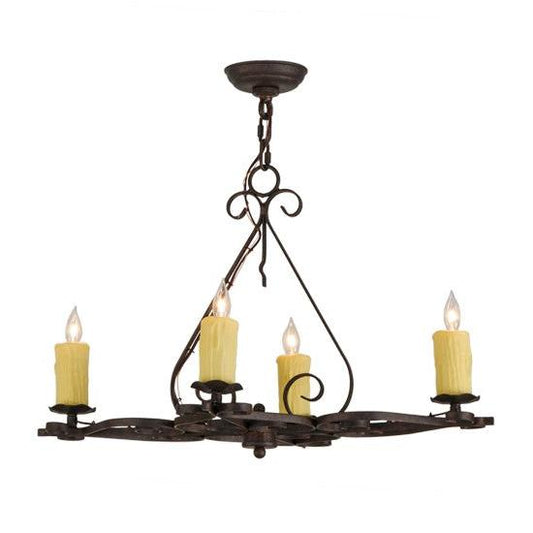 2nd Ave Lighting Elianna 28" Long 4 LT Chandelier in Cajun Spice Finish