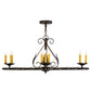 2nd Ave Lighting Elianna 42" Wide 12 LT Oblong Chandelier in Textured Chestnut Finish